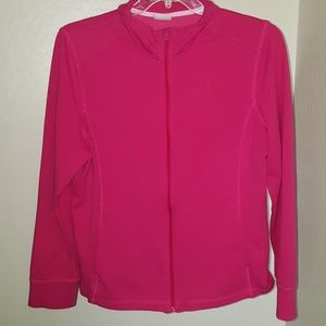 Hot pink workout / sweat jacket